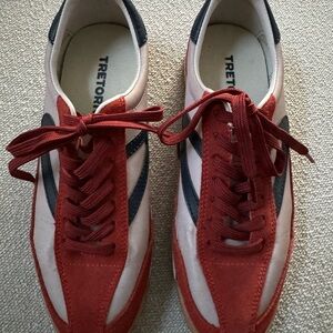 Tretorn Madewell Rawlins 2.0 Suede Retro Jogger Sneakers Pumpkin Spice size 7